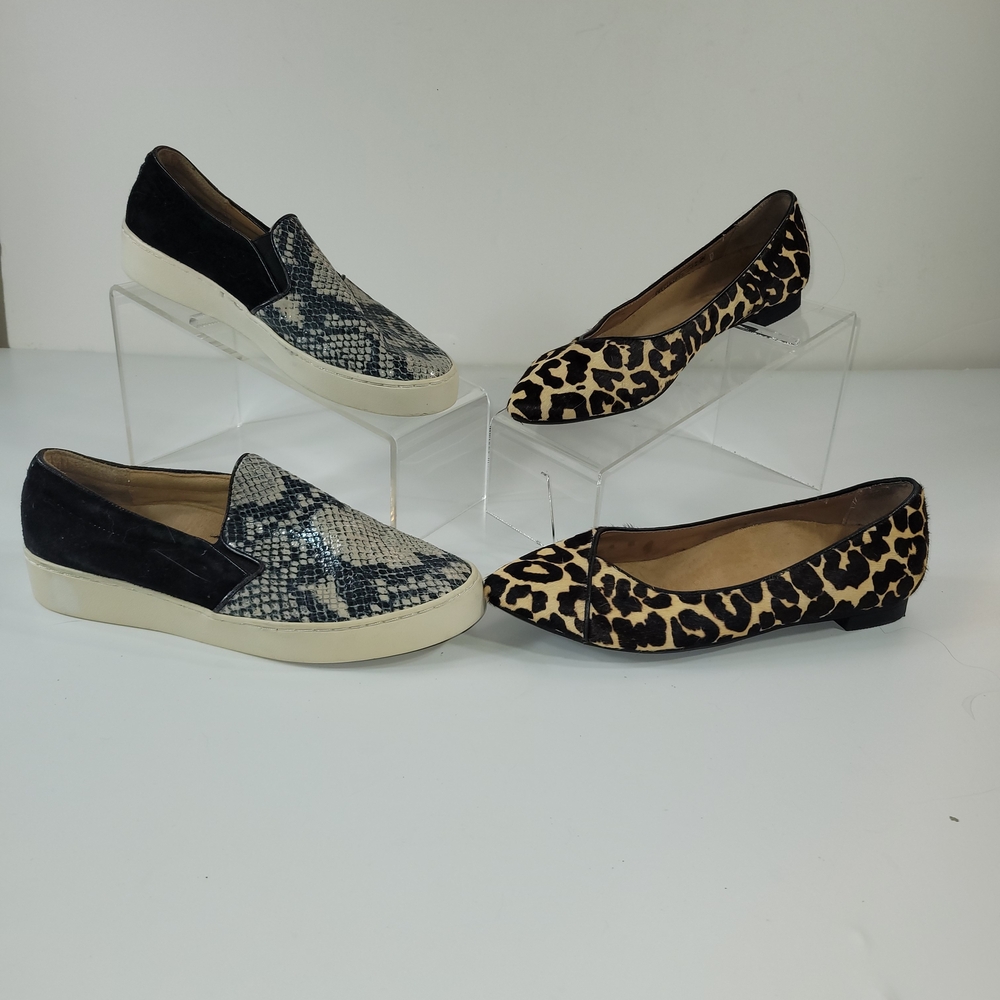Vionic Stylish Women's Flats Slip-On Shoes Animal Print Loafers Size 5